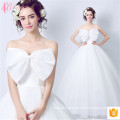 2017 süßes Spitze-Hochzeits-Kleid-Brautkleid Bowknot China nach Maß
